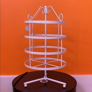 White spinning Earring tree - 96 pairs earrings